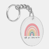 Laat je dromen uitkomen met echte regenboog sleutelhanger (Voorkant Links)