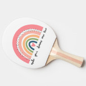 Laat je dromen uitkomen met echte regenboog tafeltennisbatje (Zijkant)