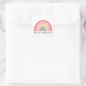Laat je dromen uitkomen met echte regenboog vierkante sticker (Tas)