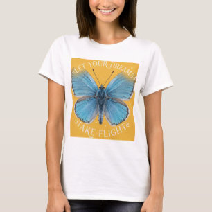 Laat je dromen vliegen Blauwe Vlinder T-shirt