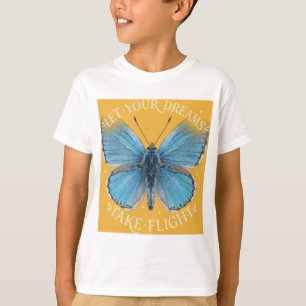 Laat je dromen vliegen Blauwe Vlinder T-shirt