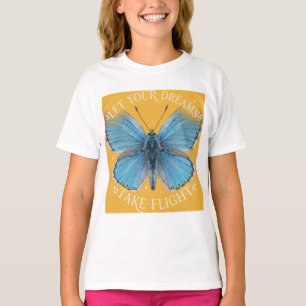 Laat je dromen vliegen Blauwe Vlinder T-shirt