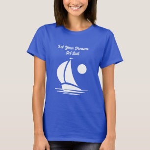 Laat je dromen zeilen in een marineblauw T-shirt