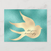 Laat je droom vliegen Motivatie Mint Green Bird Briefkaart (Voorkant)