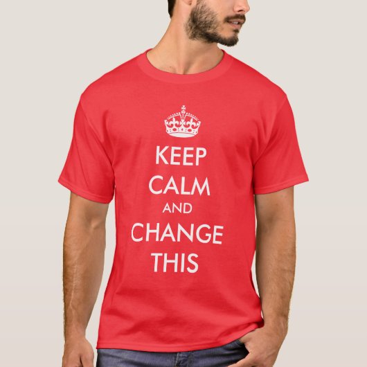 Laat je eigen kalm houden t-shirt (Voorkant)