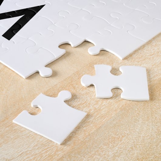 Laat je eigen kalmte houden - zwart poster legpuzzel (Zijkant)