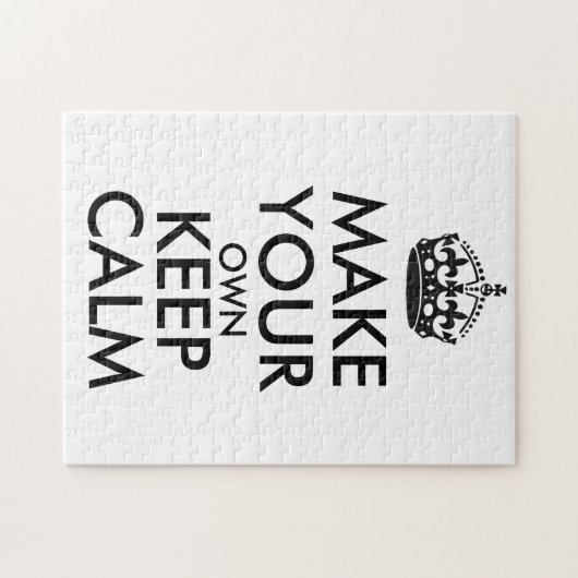 Laat je eigen kalmte houden - zwart poster legpuzzel (Horizontaal)