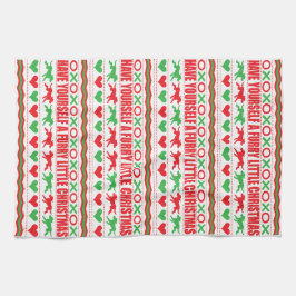 Laat je eigen kleine kerkerkerst theedoek