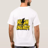 Laat je energie los: Retro Lightning Bolt T-shirt (Achterkant)