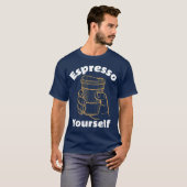 Laat je espresso voor zich spreken – Caffeeliefheb T-shirt (Voorkant volledig)