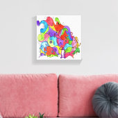 Laat je fantasie de vrije loop canvas afdruk (Insitu (Woonkamer))