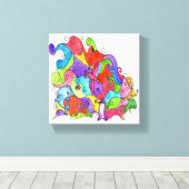 Laat je fantasie de vrije loop canvas afdruk (Insitu (Houten vloer))