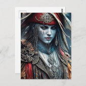 Laat je fantasie los met ons Pirate Girl Briefkaart (Voorkant / Achterkant)