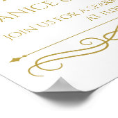 Laat je favoriete handschrift ophangen | Gold Swir Poster (Hoek)