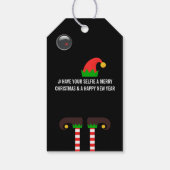 Laat je favoriete kerstfoto zien cadeaulabel (Achterkant)