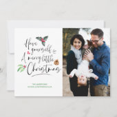 Laat je favoriete kerstfotokaart met kleine kerstf kaart (Voorkant)