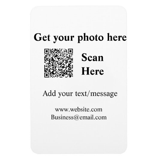 Laat je foto scannen QR website e-mailadres toevoe Magneet (Verticaal)