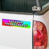 Laat je Freak-vlag vliegen Bumpersticker (Op Truck)