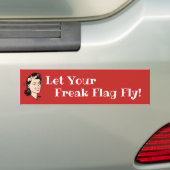 Laat je Freak vlag vliegen! Bumpersticker (Op auto)