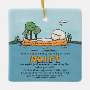 Laat je geest afdrijven keramisch ornament