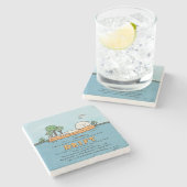 Laat je geest afdrijven stenen onderzetter (Zijkant)