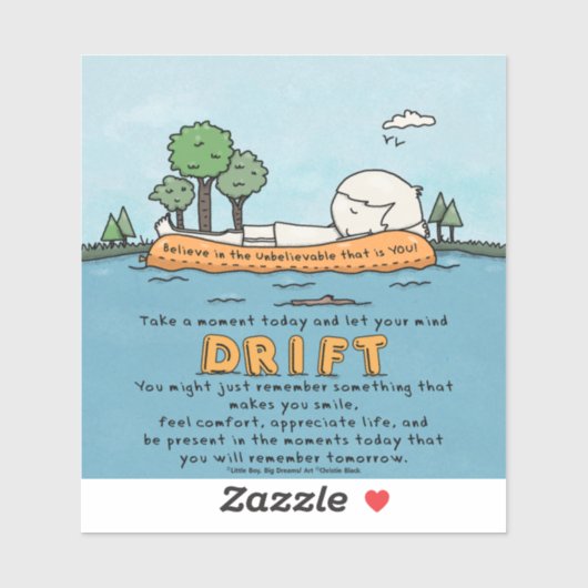 Laat je geest afdrijven sticker (Vel)