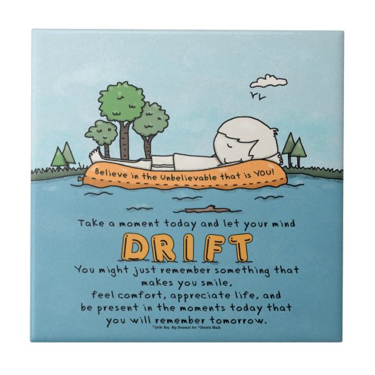 Laat je geest afdrijven tegeltje (Voorkant)