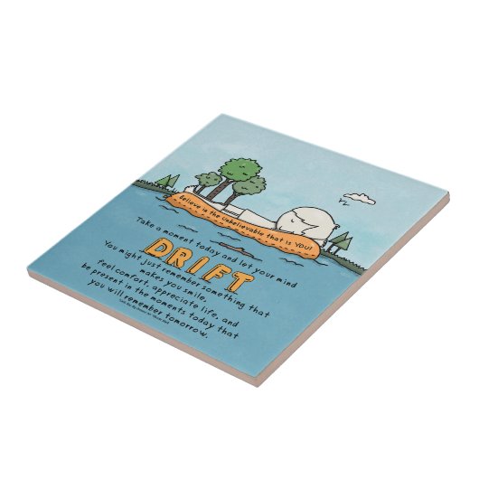 Laat je geest afdrijven tegeltje (Zijkant)