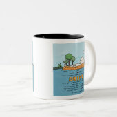 Laat je geest afdrijven tweekleurige koffiemok (Voorkant rechts)