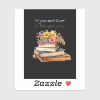 Laat je geest bloeien - Floral esthetische Sticker