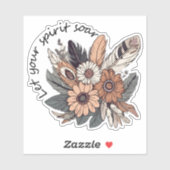 Laat je geest Boheemse waterdicht opstijgen Sticker (Vel)