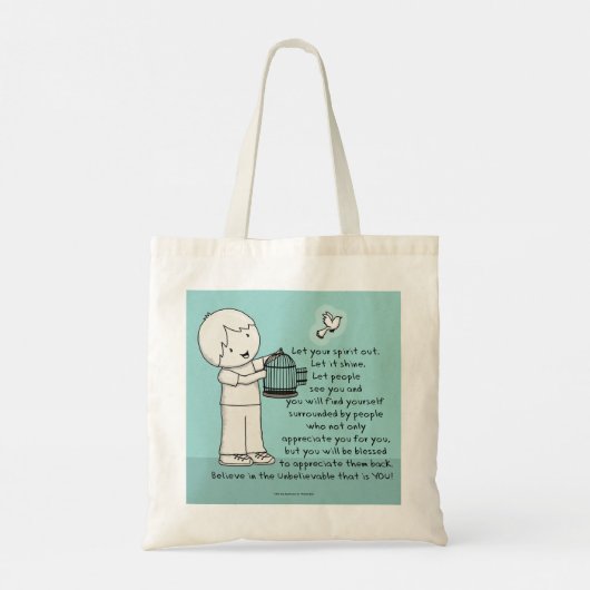 Laat je geest eruit tote bag (Achterkant)