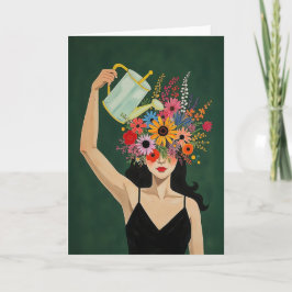 Laat je geest groeien Moody Emerald Bedankkaart