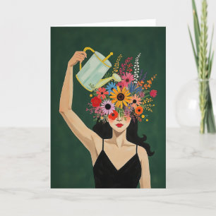 Laat je geest groeien Moody Emerald Bedankkaart