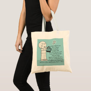 Laat je geest los tote bag