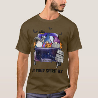 Laat je geest vliegen met Halloween Gnomies Spooky T-shirt