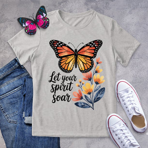 Laat je geest vlinderslag T-shirt
