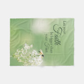 "Laat je geloof..." Christelijke prijsvechter Fleece Deken (Voorkant (Horizontaal))