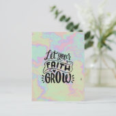 Laat je geloof groeien briefkaart (Staand voorkant)