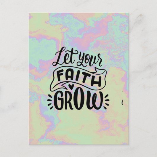 Laat je geloof groeien briefkaart (Voorkant)