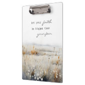 Laat je geloof groter zijn dan angst Christelijk Q Klembord (Links)