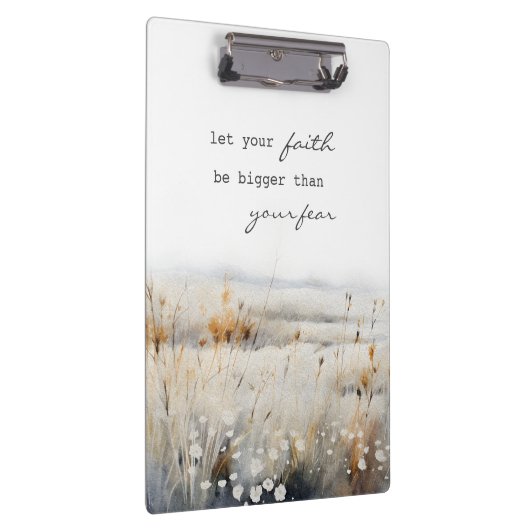 Laat je geloof groter zijn dan angst Christelijk Q Klembord (Rechts)