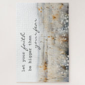 Laat je geloof groter zijn dan angst Christelijk Q Legpuzzel (Verticaal)