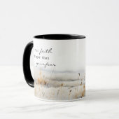 Laat je geloof groter zijn dan angst Christelijk Q Mok (Voorkant links)