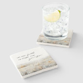 Laat je geloof groter zijn dan angst Christelijk Q Stenen Onderzetter (Zijkant)