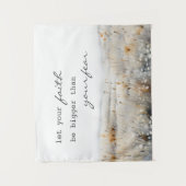 Laat je geloof groter zijn dan angst Christelijk Q Wandkleed (Voorkant)