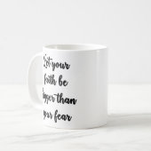 Laat je geloof groter zijn dan je angst Mok (Voorkant links)