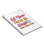 Laat je geloof groter zijn dan je angst notitieboek (Rechterzijde)