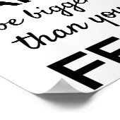 Laat je geloof groter zijn dan je angst poster (Hoek)