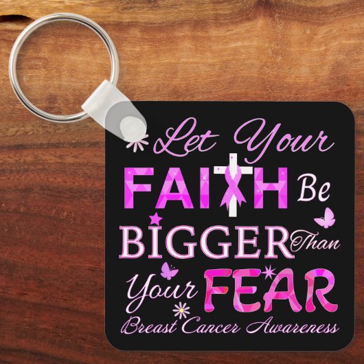 Laat je geloof groter zijn sleutelhanger (Voorkant)